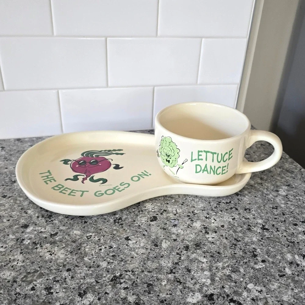 WMG Veggie Soup Sandwich Set Cream The Beet Goes On Lettuce Dance Vintage 2003 - Picture 1 of 10